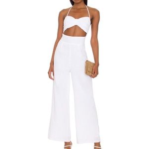 Boat Linen Jumpsuit in White SNDYS